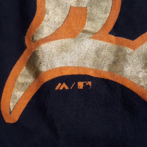 Majestic Detroit Womens Navy T-shirt. - Picture 5 of 6